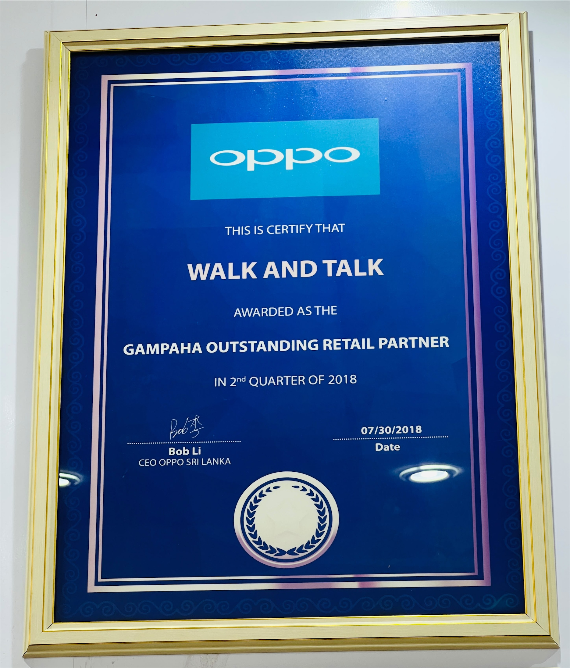 Award Certificate