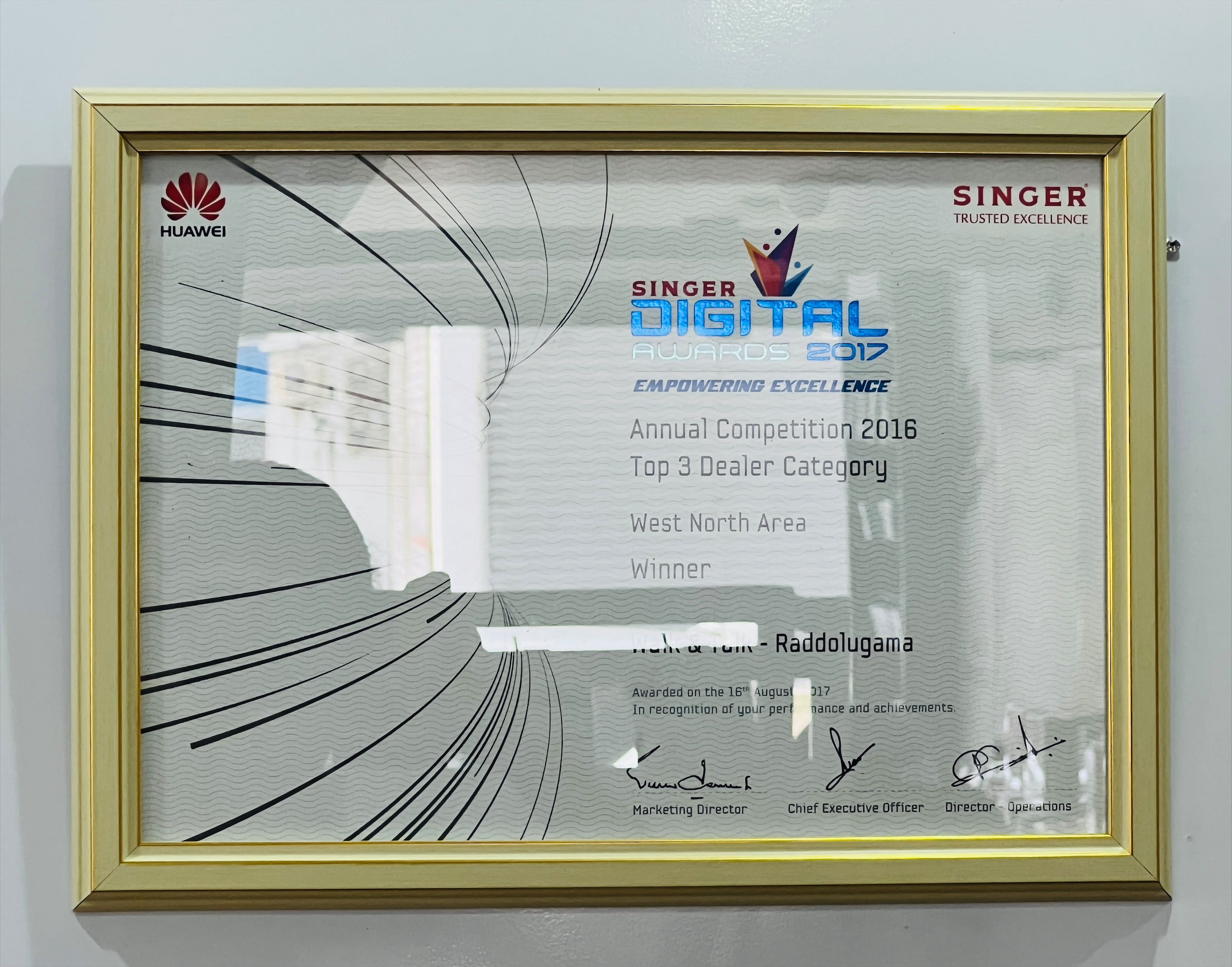 Award Certificate